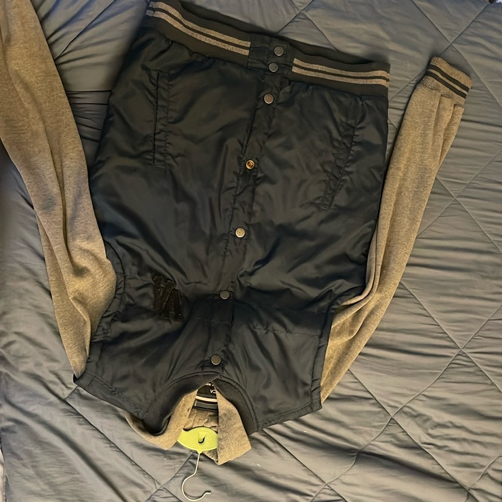 RVCA Puffer Stadium Fleece Hoodie Royal Blue Size Medium